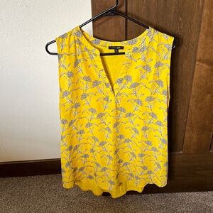 Papermoon Yellow Floral V-Neck Blouse